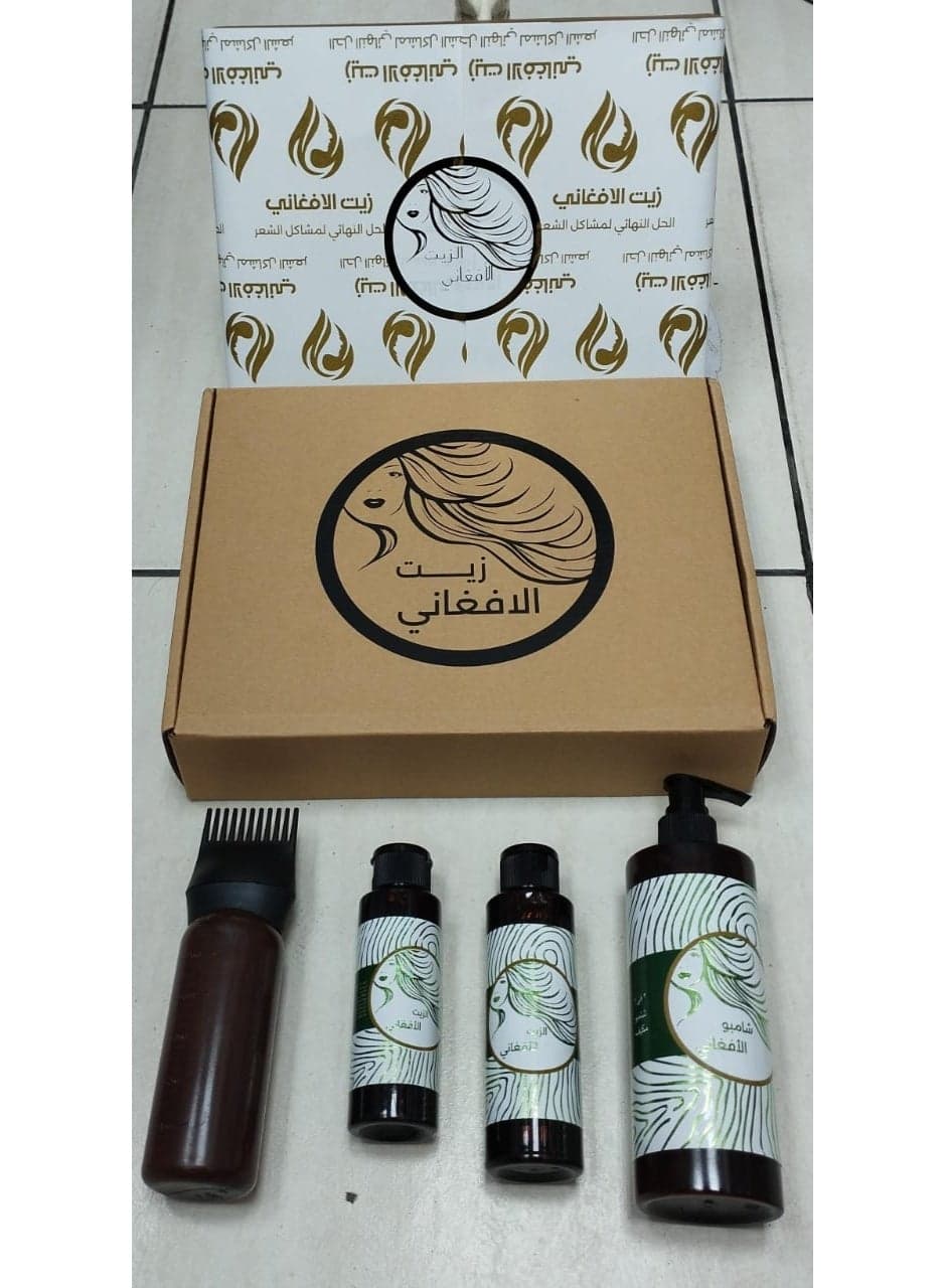 Afghan Herbal Shampoo & Oil Combo – Improves Length, Adds Shine, Repairs Breakage – Safe Daily Formula For Men & Women Hair Growth