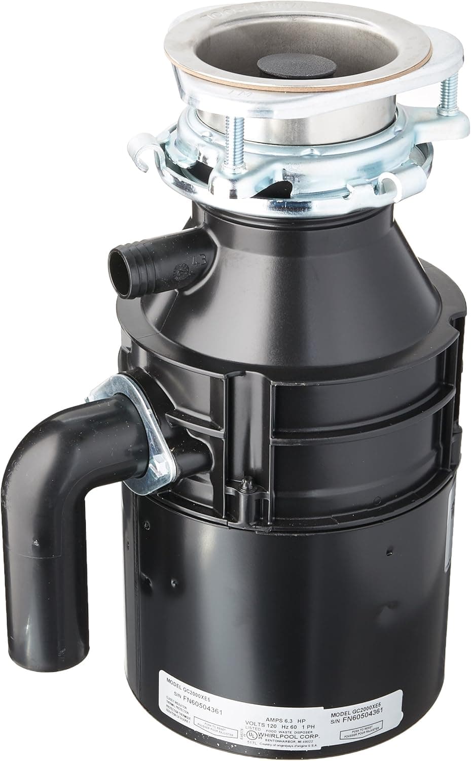 Whirlpool GC2000XE 12 HP Continuous Feed Garbage Disposal