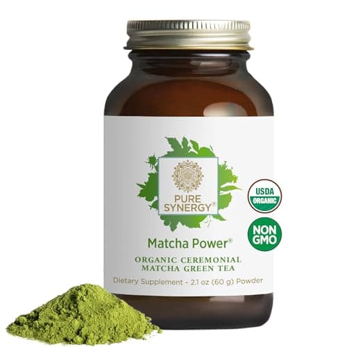 PURE SYNERGY Matcha Power Organic Matcha Powder Ceremonial Grade Japanese Green Tea Powder For Enhanced Energy Alertness 21 oz