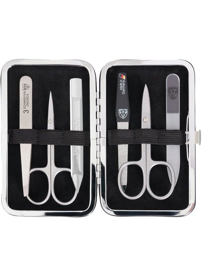 brand quality 6 piece manicure pedicure kit set - stainless steel nail care tools - Made in Solingen Germany (500)
