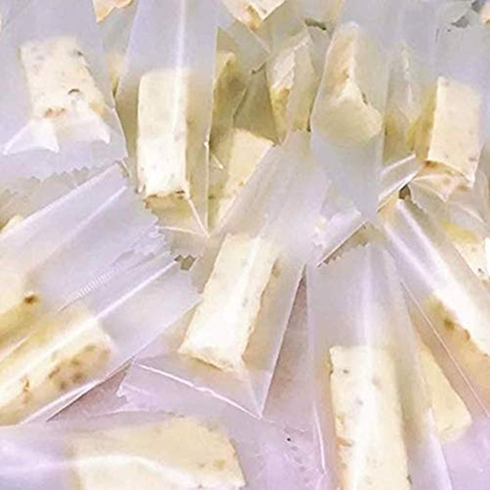 400 Pcs Candy Packaging Nougat and Caramel Wrappers Transparent Packaging Bags