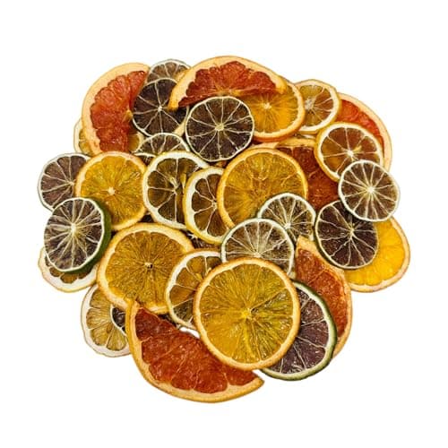 Utama Dehydrated Citrus - 50+ Piece Dried Lemon/Lime/Orange/Grapefruit - Cocktail/Food Garnishing - Citrus Potpourri - Mixed Dried Fruit Box