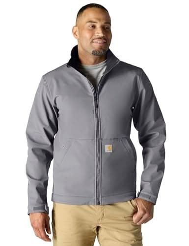 Carhartt Men's Rain Defender® Relaxed Fit Softshell Jacket, Steel, Small