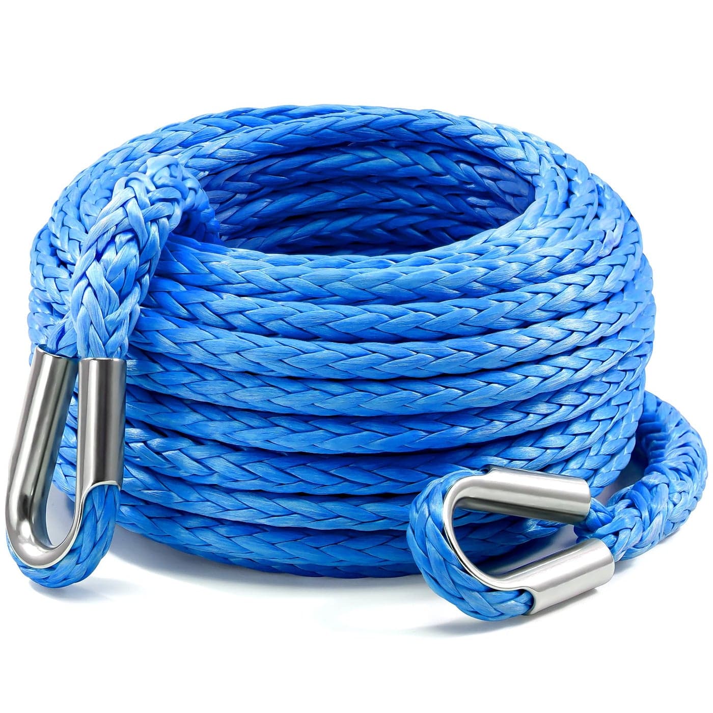 Kolvoii Winch Rope Extension 38 Inch x 50 Ft 26500 Lbs Synthetic Winch Extension Cable Line for Off Road Vehicle ATV UTV Truck etc Blue
