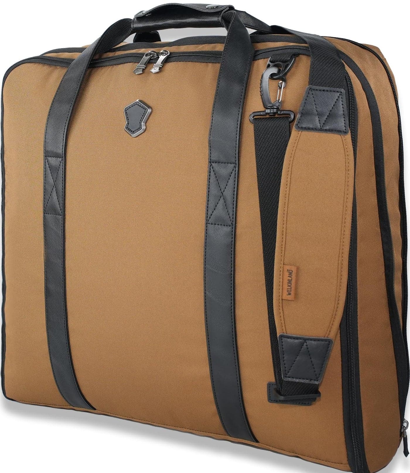 WELKINLAND 2-Suit Carry On Garment Bag for Travel, 30-L Suits Holder Travel Bag, 8-Pocket Garment Bag for Men, Wrinkle-Free Travel Garment Bags for Suits, Durable Suit Carrier Garment Travel Bag