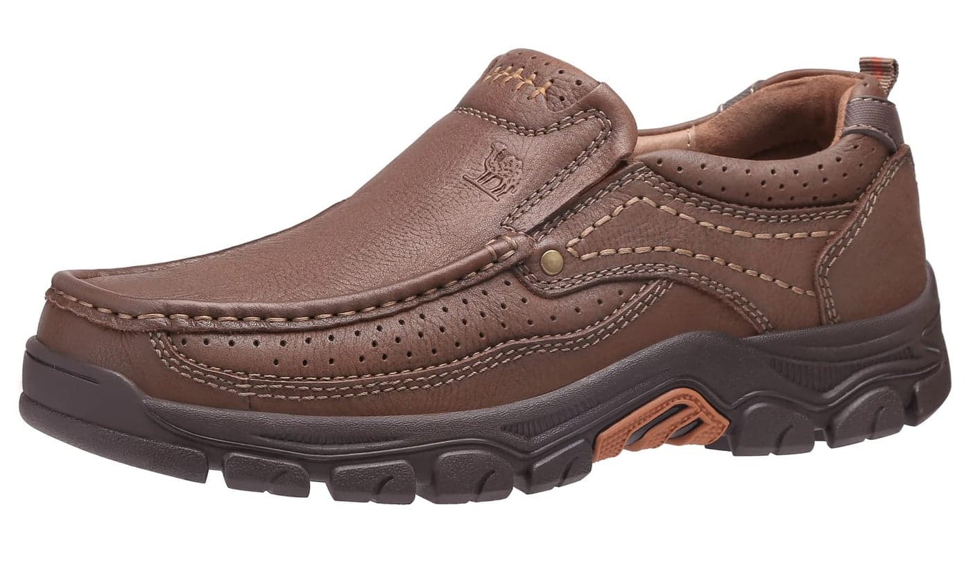 CAMEL CROWN Mens Loafers Slip On Loafer Leather Casual Walking Shoes Comfortable for Work Office Dress Outdoor