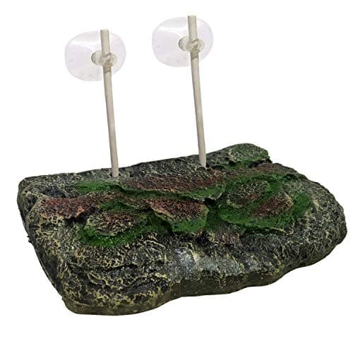 Jainsons Pet Products Floating Rock Turtle Island Reptile Turtle Tank Topper Basking Hanging Platform (Medium) for Small Turtles, 1 Piece