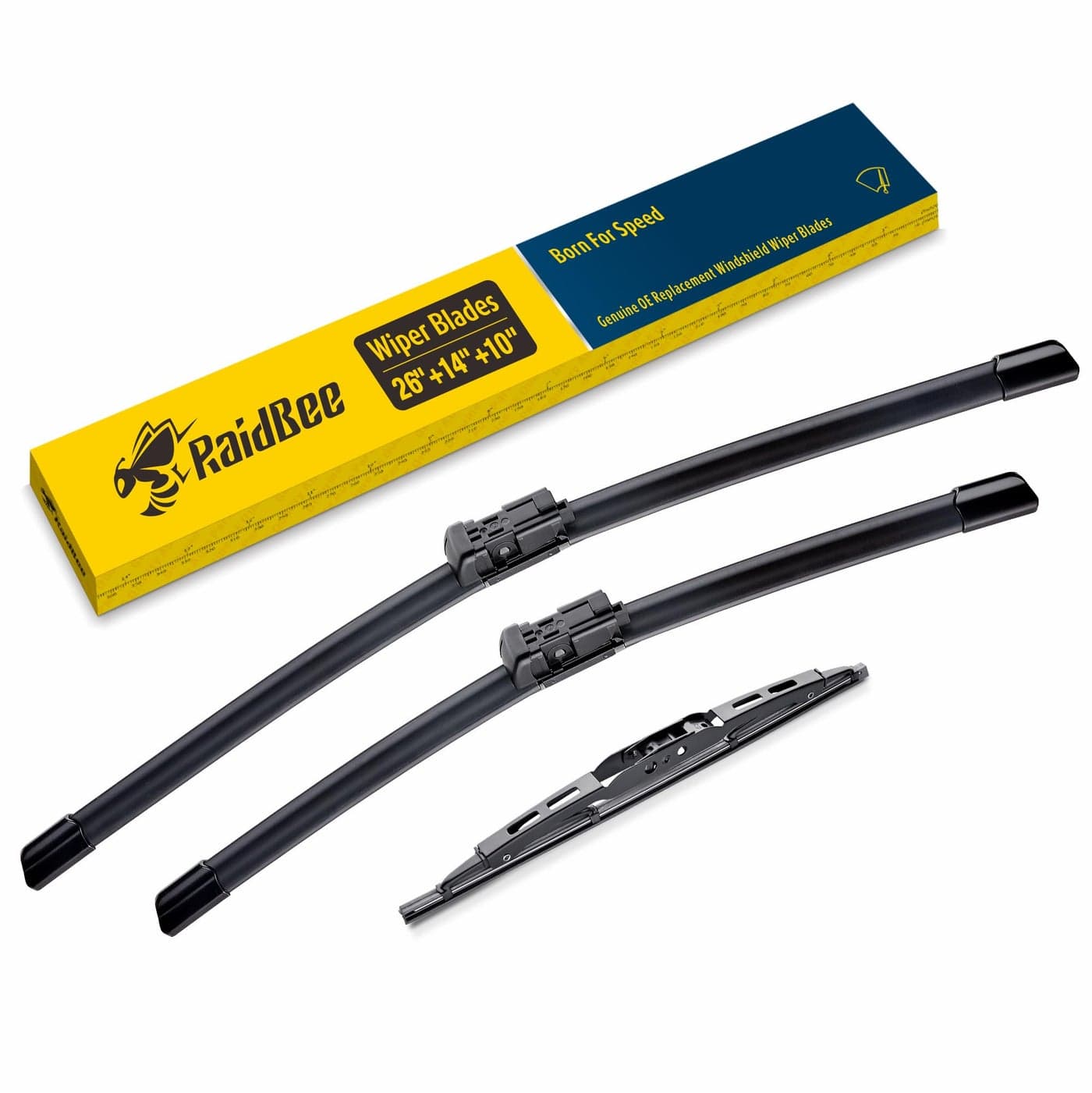 Raidbee 2614 Windshield Wiper Blades with 10 Rear Wiper Blade Automotive Replacement Set for Chevy Trax 2013 2014 2015 2016 2017 2018 2019 2020 2021 2022 2023 Genuine OEM Quality Set of 3