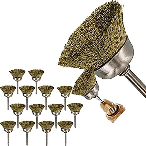 DIY Crafts 3mm Shank, 5 Pcs Brush Rotary, Rotary Brush Rotary Tools DIY Tools for Dremel (3mm Shank, 5 Pcs Brush Rotary)