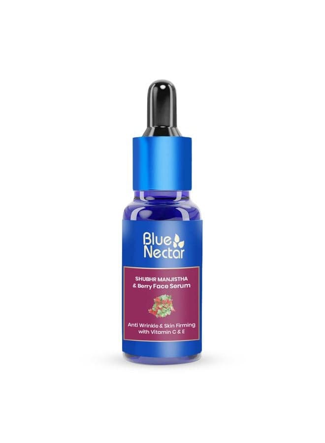 Manjistha & Berry Face Serum | Helps Reduce the Appearance of Wrinkles & Improves the Look of Skin Firmness | Vitamin C & E Face Serum for Women & Men (13 Herbs, 30 ml)