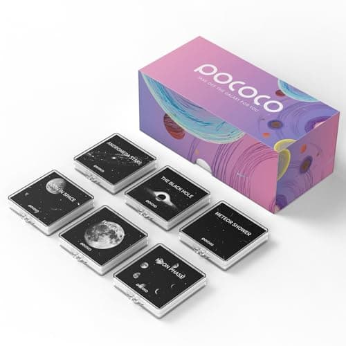 POCOCO Moon and Stars Series Discs, 5K Resolution, Realistic Patterns, 6 Pieces, for POCOCO Galaxy Star Projector