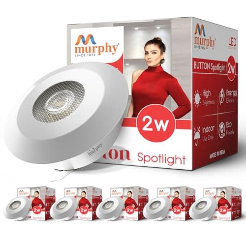 Murphy 2Watts LED Round Spot Light, Blue - Pack of 6