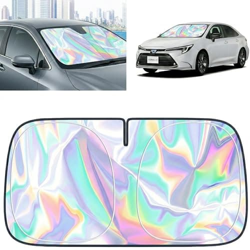 for Toyota Corolla 20142026 Windshield Sun Shade Foldable Windshield Cover Sun Shade for Corolla Accessories Protect Car from Sun Rays Overlapping UV Reflective Window Sunshade