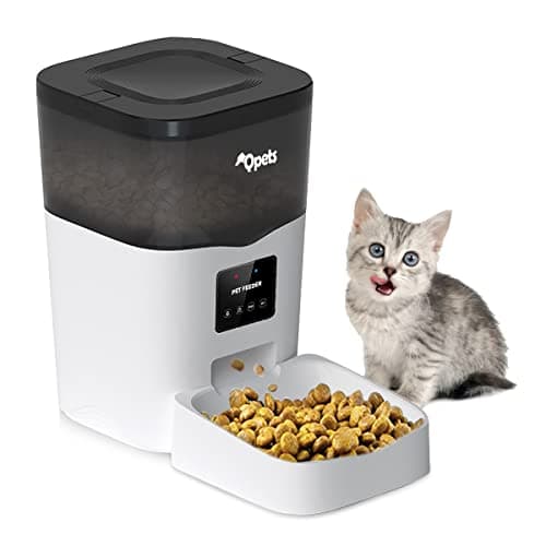 Qpets® 3L Wi-Fi Automatic Dog Cat Feeder, App Control-Enabled Smart Cat Plastic Food Dispenser with Portion Control & Timer Setting & Voice Reminder for Dogs Feeder 1-10 Meals, 31 X 19.81 X 19.8 Cm