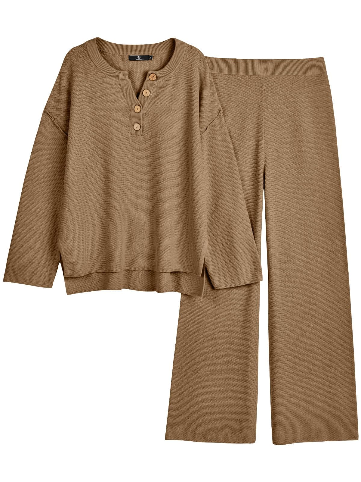 LILLUSORY Lounge Sets Womens Two 2 Piece Matching 2025 Fall Fashion Must Have Comfy Airport Outfits Clothes Clothing Trendy Knit Sweater Loungewear Travel Sweatsuit Sweat Suit Sets