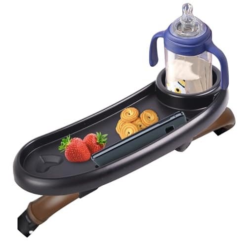 Snack Tray Compatible with NunaSnack Tray for Stroller Compatible with Nuna3 in 1 Snack Tray Attachment Compatible with Nuna with Phone Holder and Cup Holder