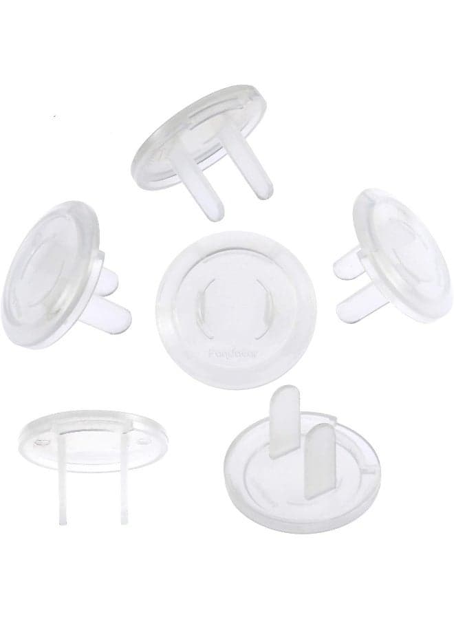 PandaEar Outlet Covers(52 Pack) Clear Child Proof Electrical Protector Safety Caps with Adult Easy Release Concave Design