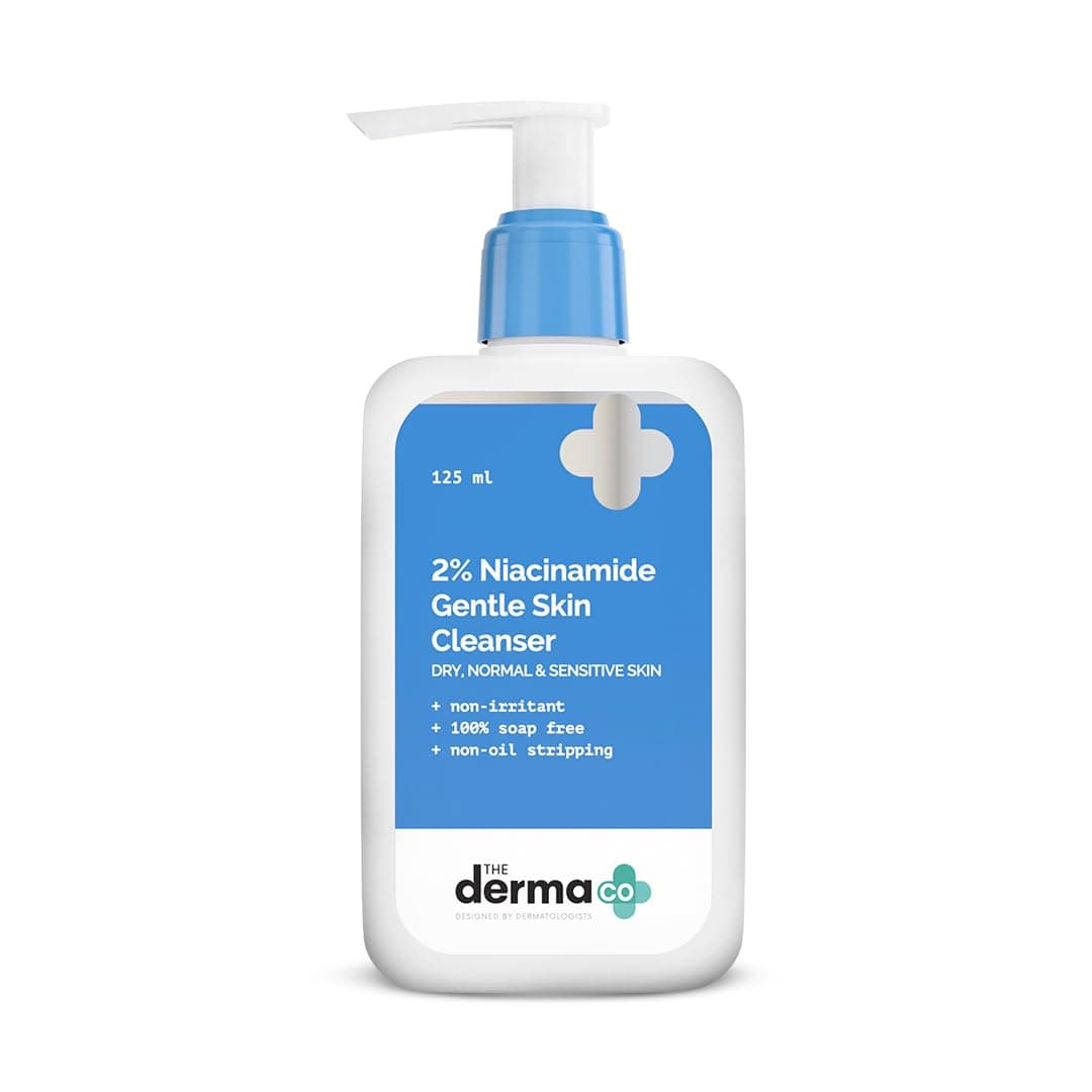 2% Niacinamide Gentle Face Cleanser for Sensitive, Dry & Normal Skin | Gently Cleanses Makeup, Dirt & Impurities | Soap-Free & Non-Oil Stripping | 4.23 Fl Oz/125ml