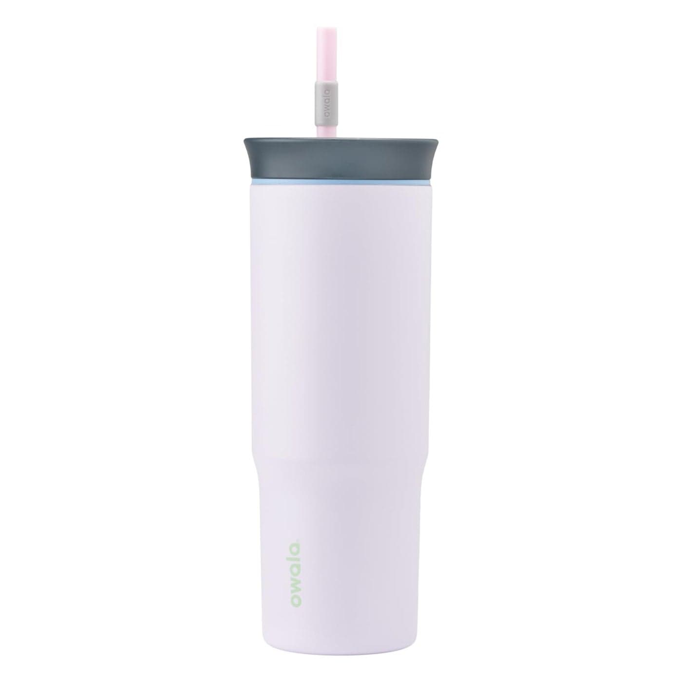 Owala Stainless Steel Triple Layer Insulated Travel Tumbler with Spill Resistant Lid and Straw BPA Free 24 oz GreyPurple Bunny Hop