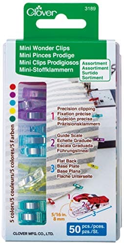 Clover Mini Wonder Clips 50 pcs Assorted Colors