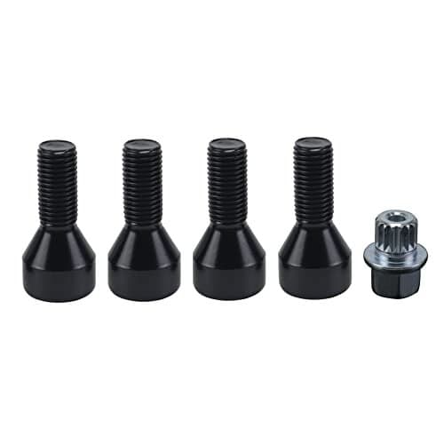 JUEDIMA M12 x 1.5mm Wheel Lock Set Lug Bolts and Nut Fits for BMW 328i 525i 525xi 528i M3 M5 36136786419