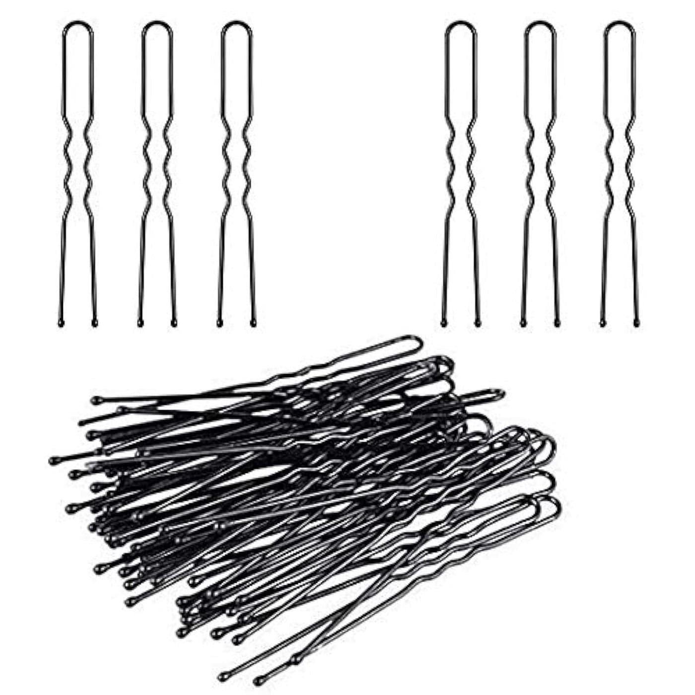 100PCS Black Metal UShape Bobby Pins Curved Bun Hair ClipSpecial Hair Pin Of The Studio for Girls Women and Hairdressing SalonIs Used To Add Coarse Fixed Tool