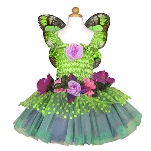 Great Pretenders Fairy Blooms Deluxe Dress with Wings, Green, Medium