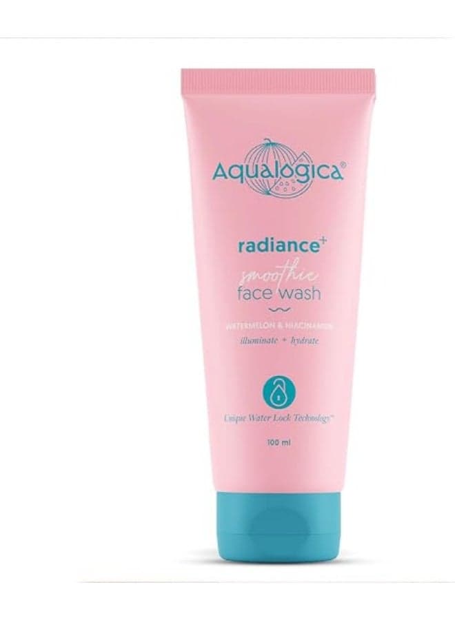 Aqualogica Radiance+ Smoothie Face Wash with Watermelon & Niacinamide for Men & Women -Reduces Dark Spots & Blemishes | For Oily, Dry & Acne Prone Skin -100ml