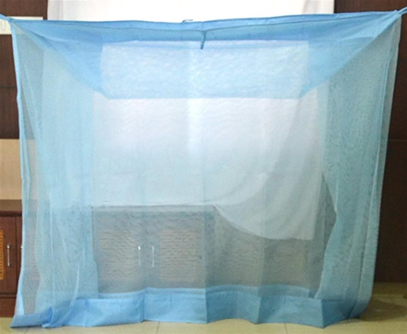 Ans Mosquito Net HDPE Quality for Bed Very Large Size 6.5 x 10 ft – Durable Bed Net with Same Color Bottom Border, Free Air Flow Design, 5 ft Height, Washable & Breathable