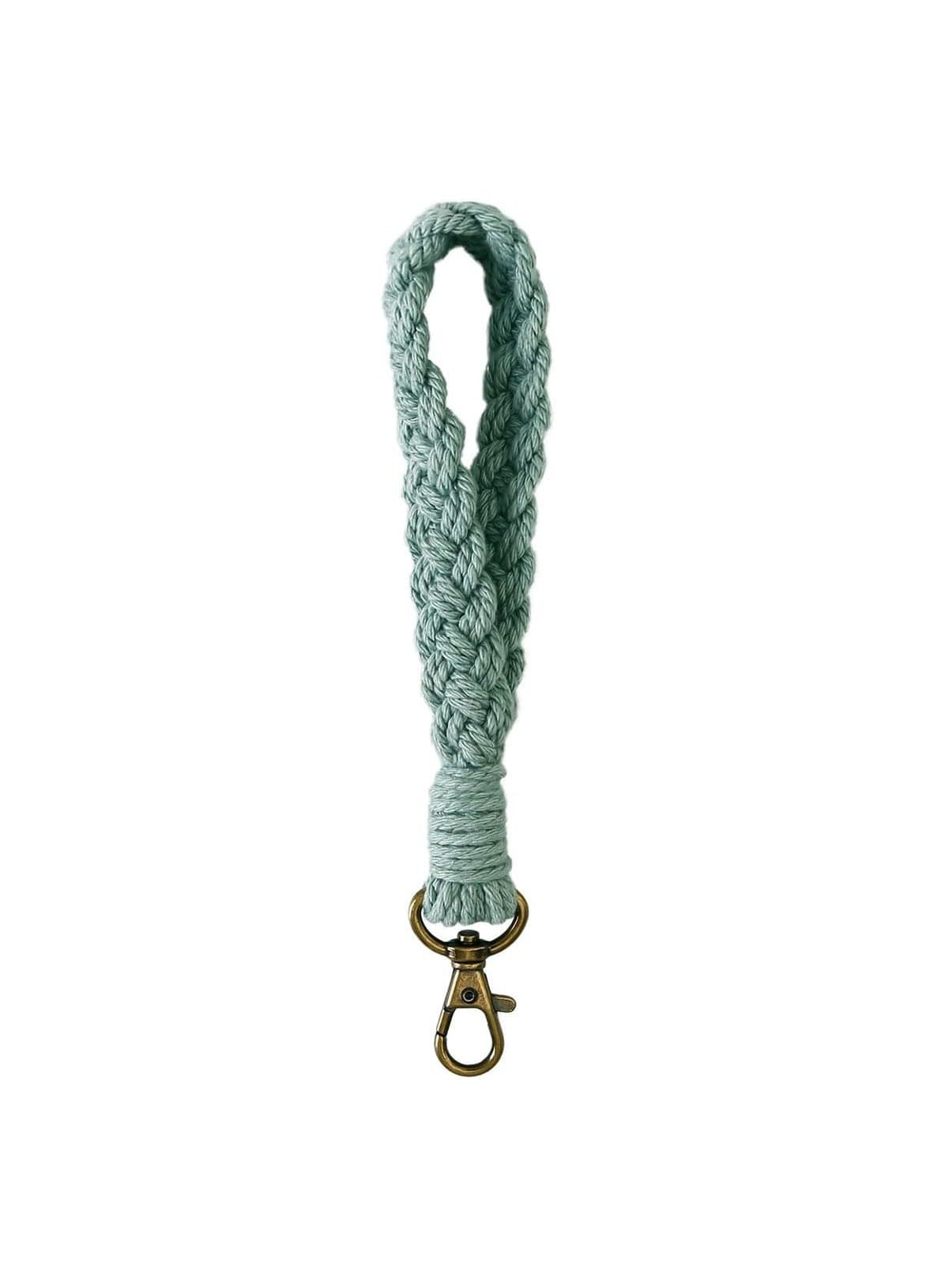 Soft Lace Keychain, Bohemian Style, Handmade Wristband Keychain Wrist Lanyard Handmade Women's Pendant, Key Lanyard Jewelry (Light green)