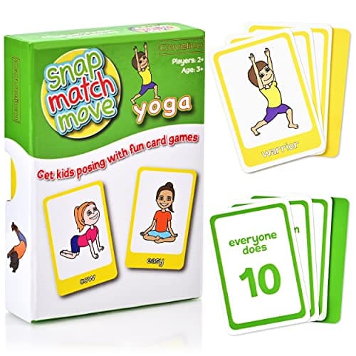 Covelico Yoga Cards for Kids Calm Kids Exercise Equipment and Relaxing Exercise Cards Play Yoga Pretzels Games of Mindful Memory Cards Matching Go Fish Includes Game Instructions