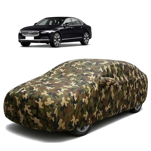 Sulfar 100% Water Resistant Car Body Cover Compatible with Mirror for Maruti Suzuki 800 (Triple Stitched, Full Bottom Elastic, Navy Blue)