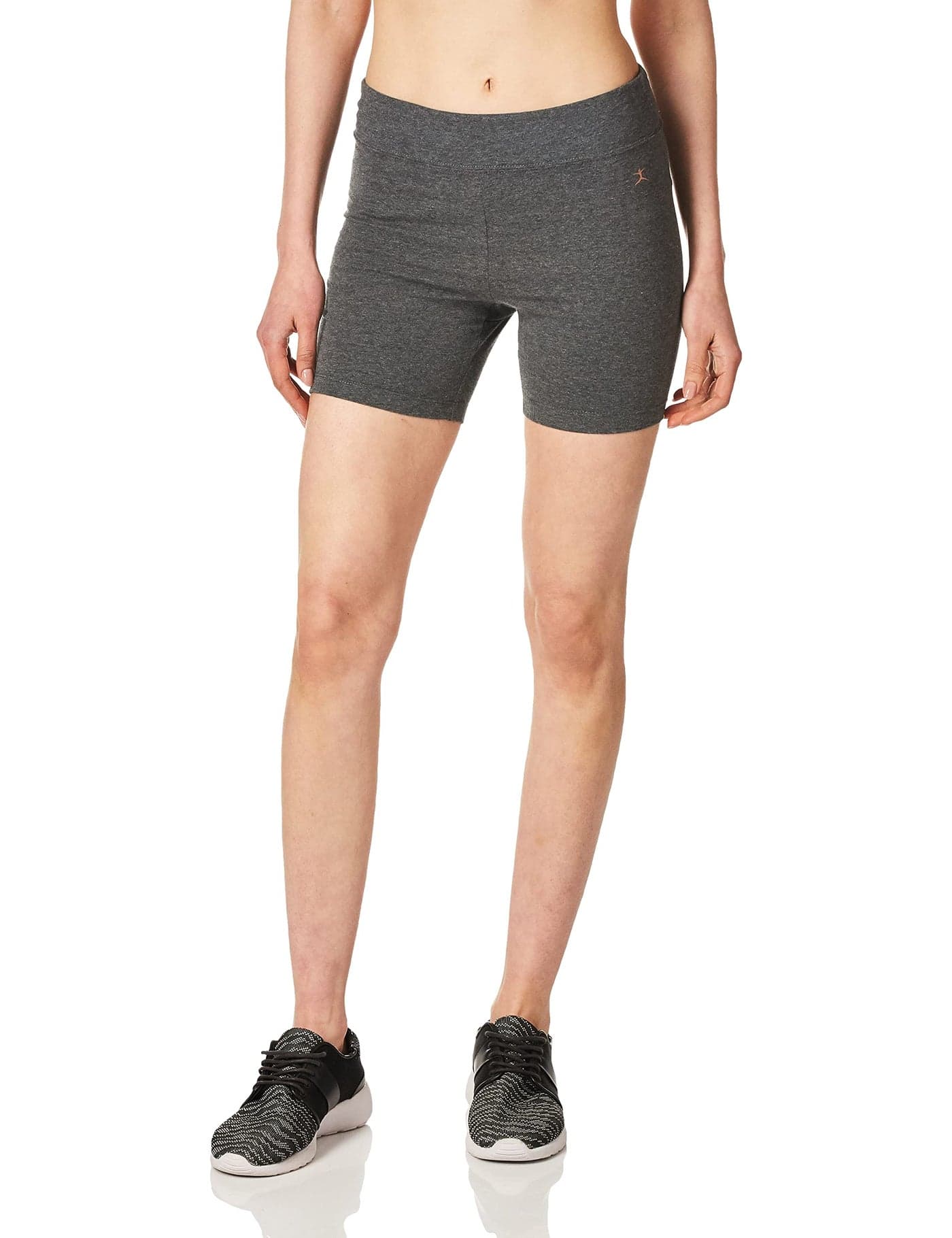 Danskin Women's Essential 5'' Bike Short, Charcoal, X-Small