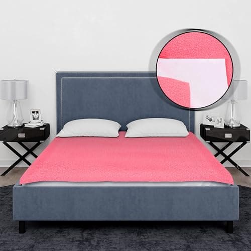 OYO BABY Double Bed Dry Sheet | 260×200 cm XXL Size Baby Dry Sheet | Soft Waterproof Mattress Protector | Quick Dry, Extra Absorbent Bed Pad | Reusable & Rash-Free - Salmon Rose
