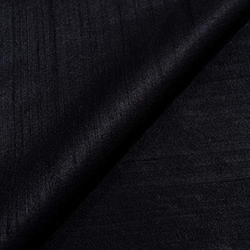Bini Fabrics Banglori Raw Silk 45 Width Banglori Raw Silk Fabric Black Can Be Used for Dresses Crafting Ect 3 Meter