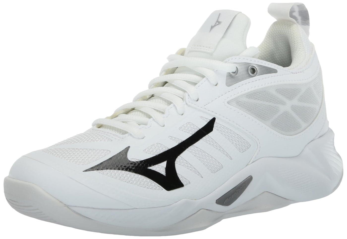 Mizuno Women's Wave Dimension Volleyball Shoe, White-Black, 9