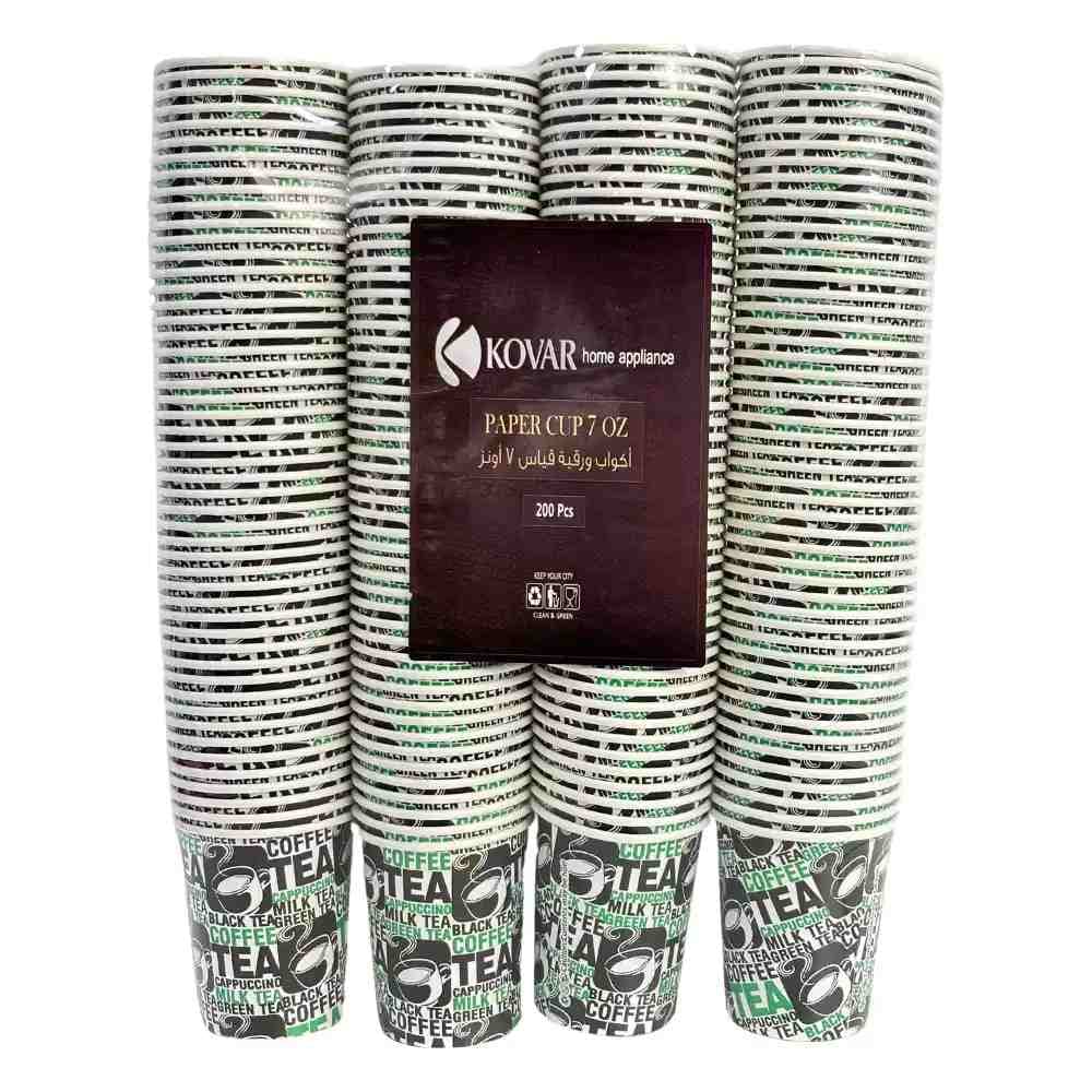 Kovar Thick And Durable Double Wall Insulated Disposable Paper Cup 7oz- 200pcs