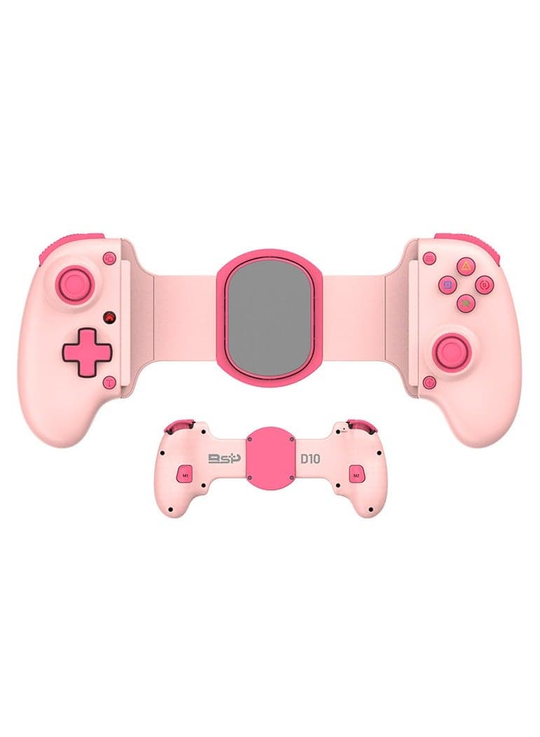 D10s Extendable Cooling Gaming Controller Delta for PS4, Android, iOS, Tablets, Switch, Xbox Streaming Controller (Pink)