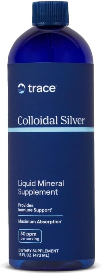 Trace Minerals Colloidal Silver Liquid Mineral Supplement with SuperOxygenated Colloidal Silver Immunity Overall Health Support Highly Absorbable Supplement 16 fl oz About 48 Servings