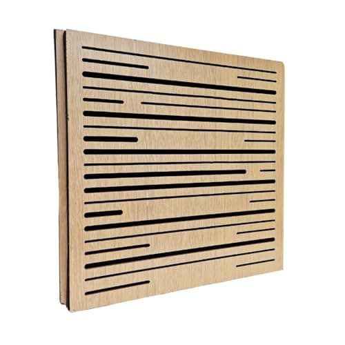 SoundaXe® Pulse Wooden Acoustic Panel With Acoustic Foam | Reduce Echo, Luxury Veneer, Superior Sound | Douglas Pine, 2x2 Ft, 2 Pcs