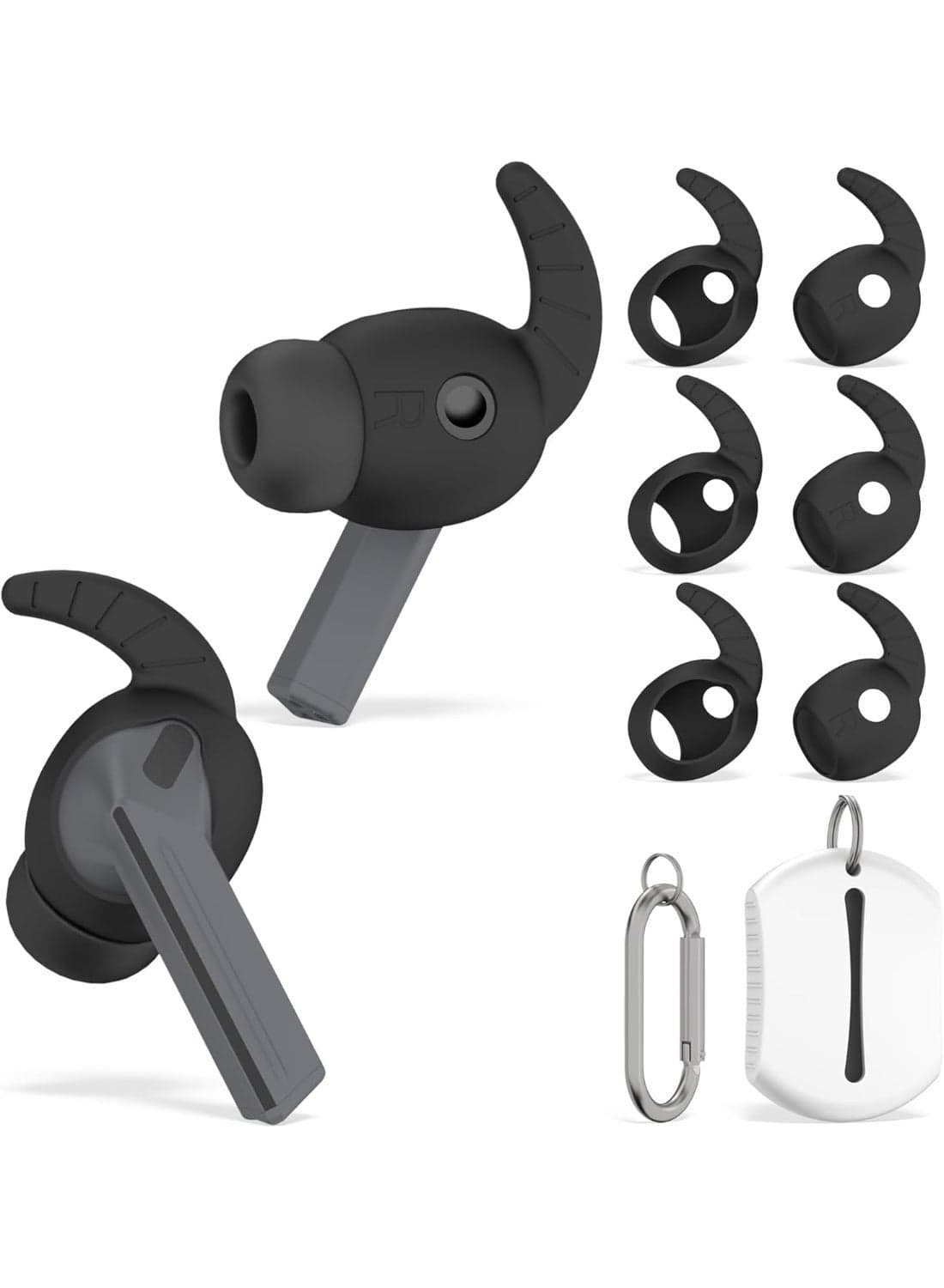 3 Pairs Ear Hooks Covers for Samsung Galaxy Buds 3 FE 2025, Anti-Slip Sport Ear Tips Covers Silicone Wingtip Anti Scratches Eartip for Galaxy Buds 3FE Earbuds Accessories (Black)