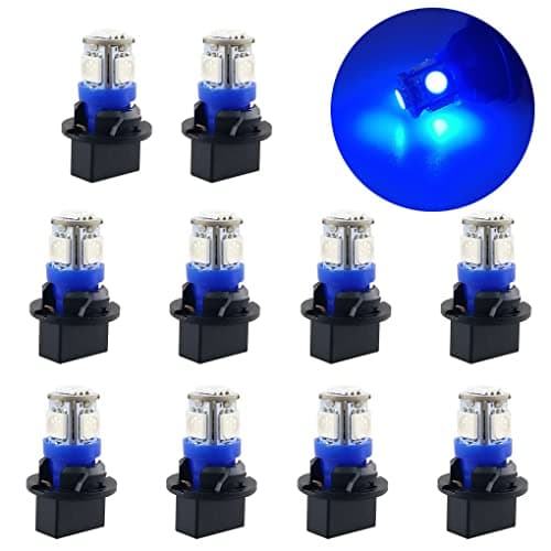 GLOFE T10 194 168 Dash Instrument Ultra Blue LED Light Bulbs Bright Panel Gauge Cluster Dashboard LED Light Bulbs 10Pcs/Set