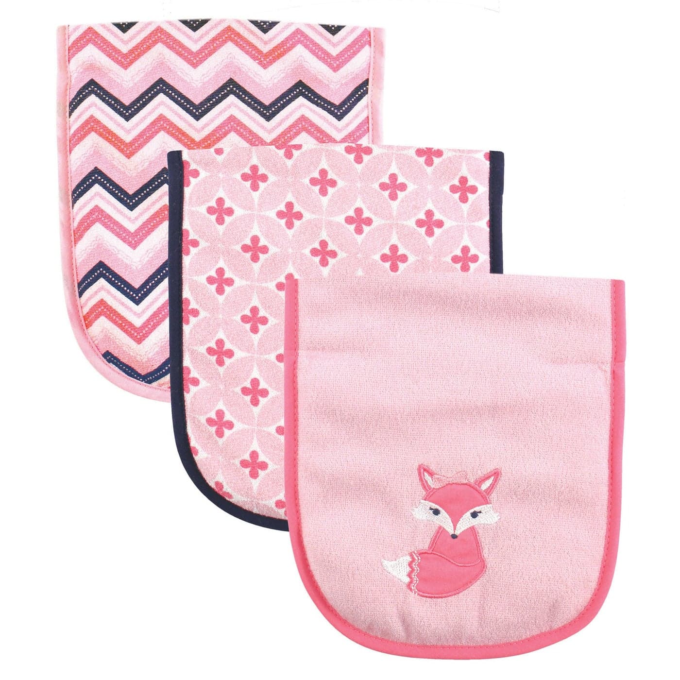 Luvable Friends Unisex Baby Cotton Burp Cloths with Fiber Filling Foxy One Size