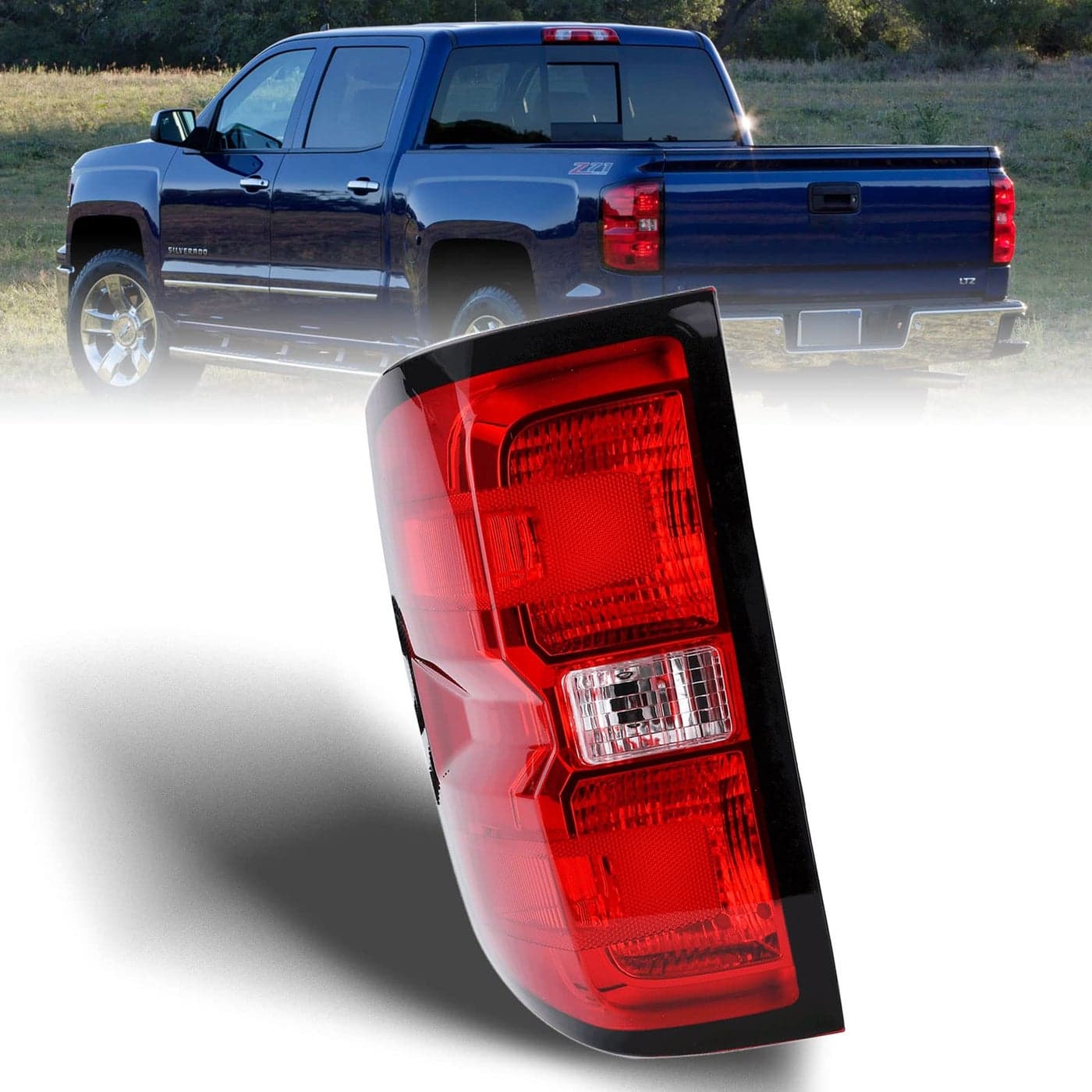 Nakuuly Factory Style Tail Light Assembly Compatible With 20162019 Chevy Silverado 1500 2500 HD GMC Sierra 3500 HD Left Driver Side Taillight Brake Lamps Bulb and Harness