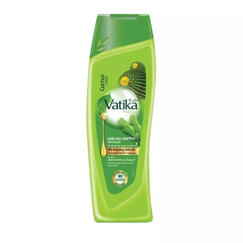 Vatika Cactus And Gergir Hair Fall Control Shampoo with Nourishing Vatika Oils- 350ml