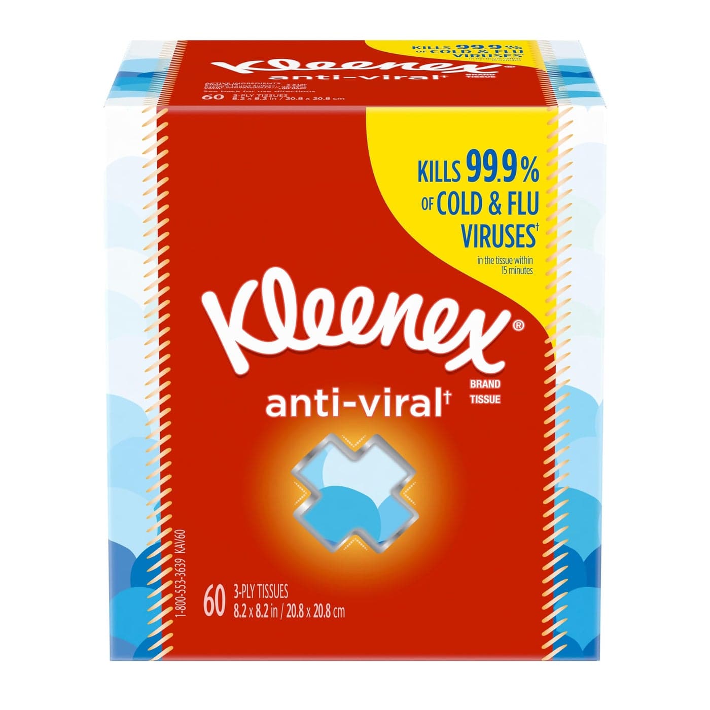 Kleenex AntiViral Facial Tissues 68 ct Pack of 27