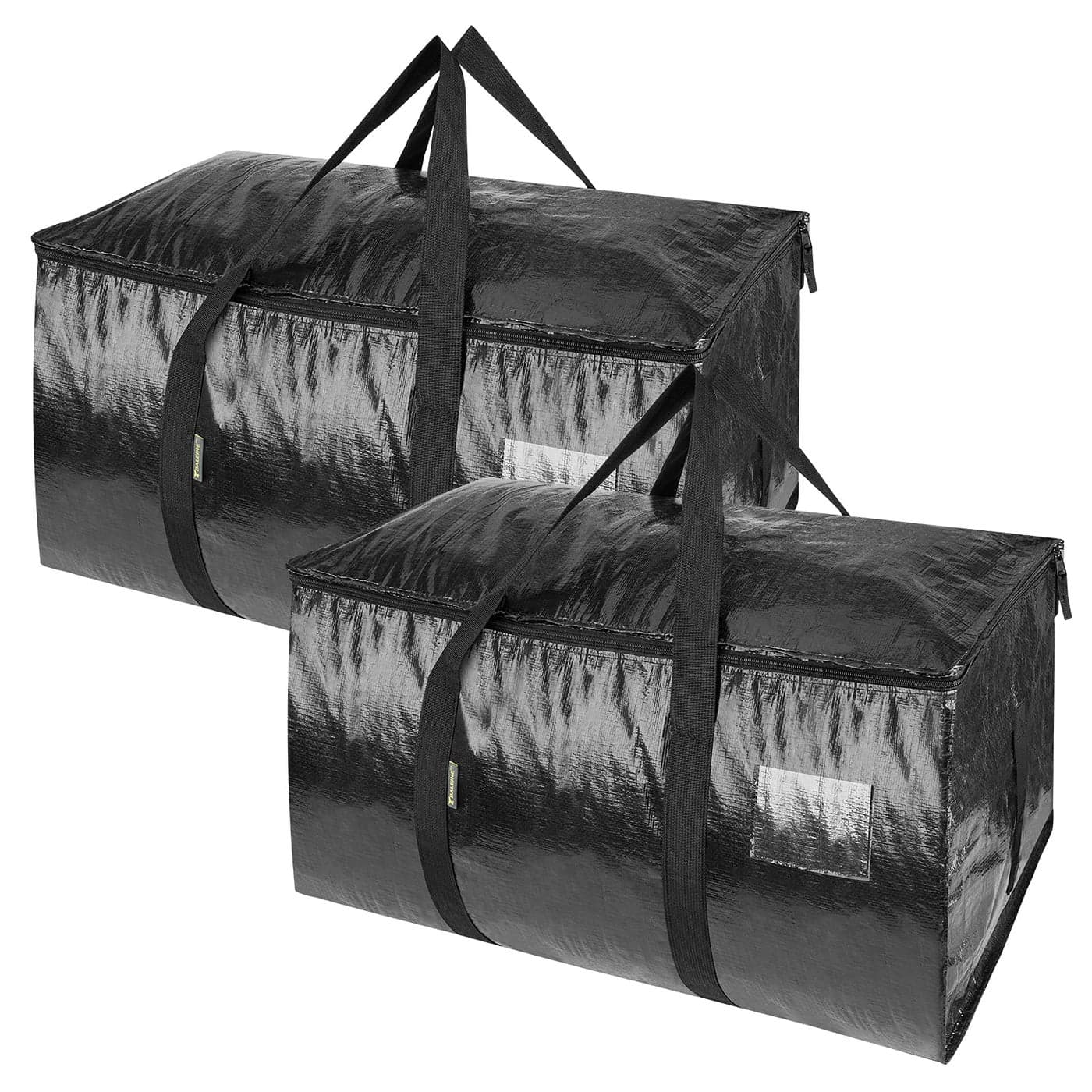 BALEINE 2Pack Oversized Moving Bags with Reinforced Handles HeavyDuty Storage Tote for Clothes Moving Supplies Black 2Pack