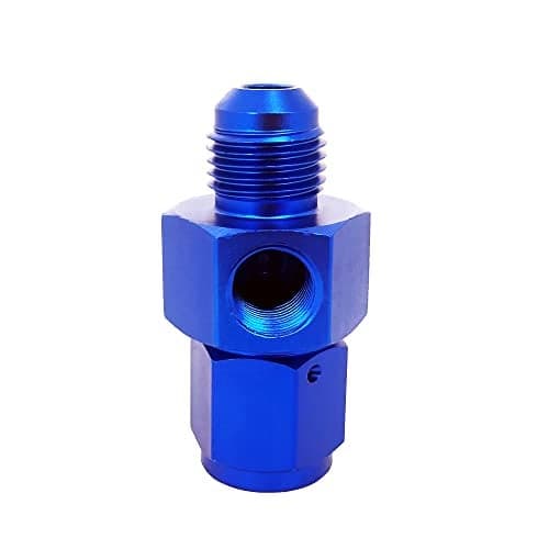AN6 Male to Female 18 NPT Side Port Fuel Pressure Gauge 6AN Take Off Fitting Adapter Hose Union Swivel Pipe 6 AN Adapter Aluminum Blue
