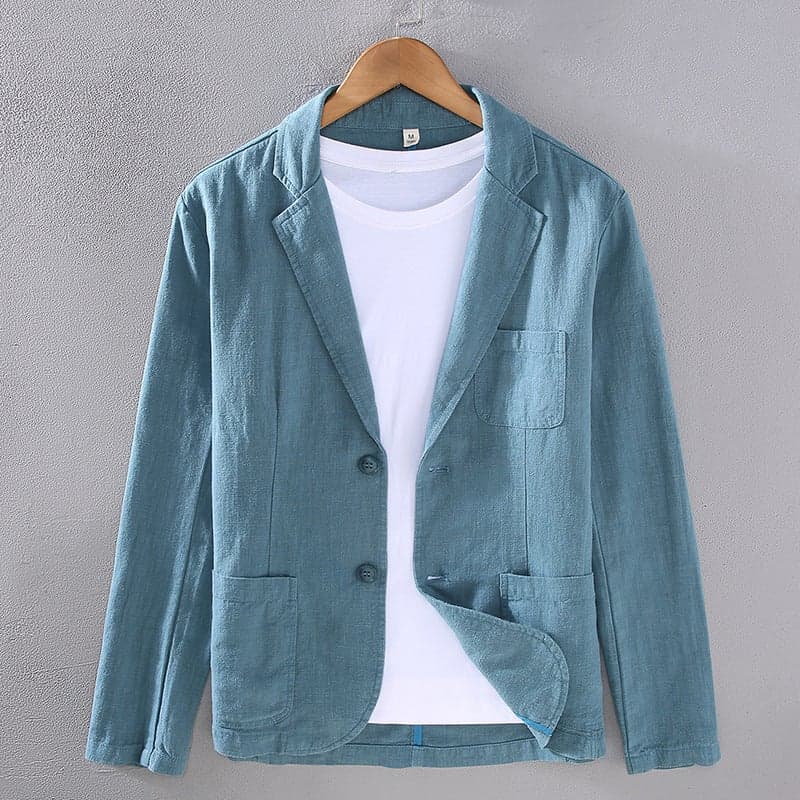 Men's Jacket Spring and Autumn High-End Versatile Stylish Youth Loose Cotton Linen Casual Blazer