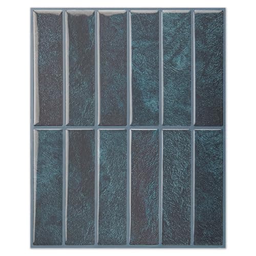 LONGKING 10-Sheet Blue Peel and Stick Backsplash for Kitchen Wall, Kitchen Backsplash Tiles, Wall Tiles, 11.4" x 9"